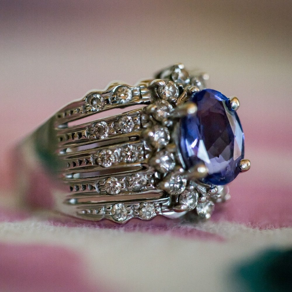 LeVian White Gold 2.70 TCW Tanzanite, Diamond Ring